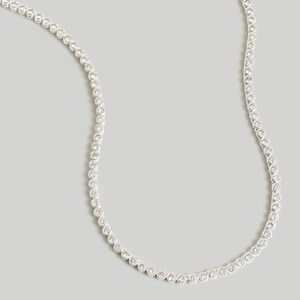 Madewell Silver Crystal Tennis Necklace